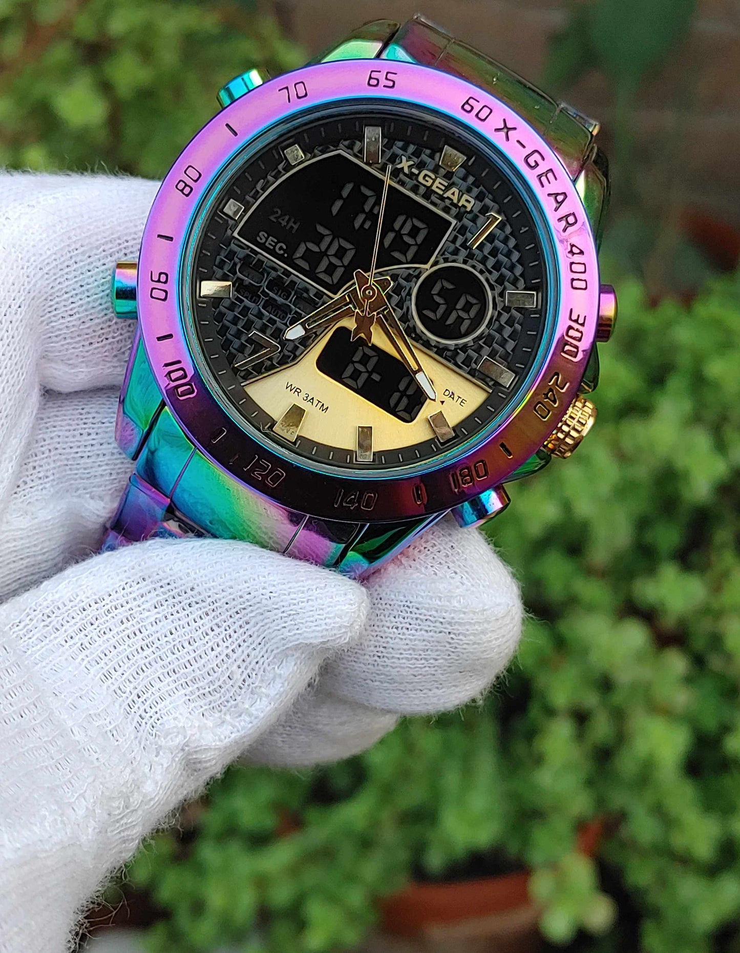 X Gear Rainbow Tone Watch Sports Watch Dual Time