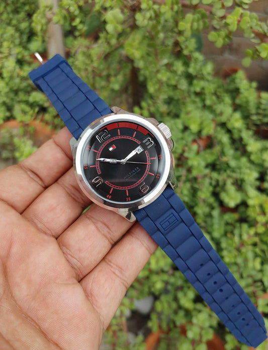 Tommy Hilfiger Stainless Steel Silver Case Branded Watch For Men