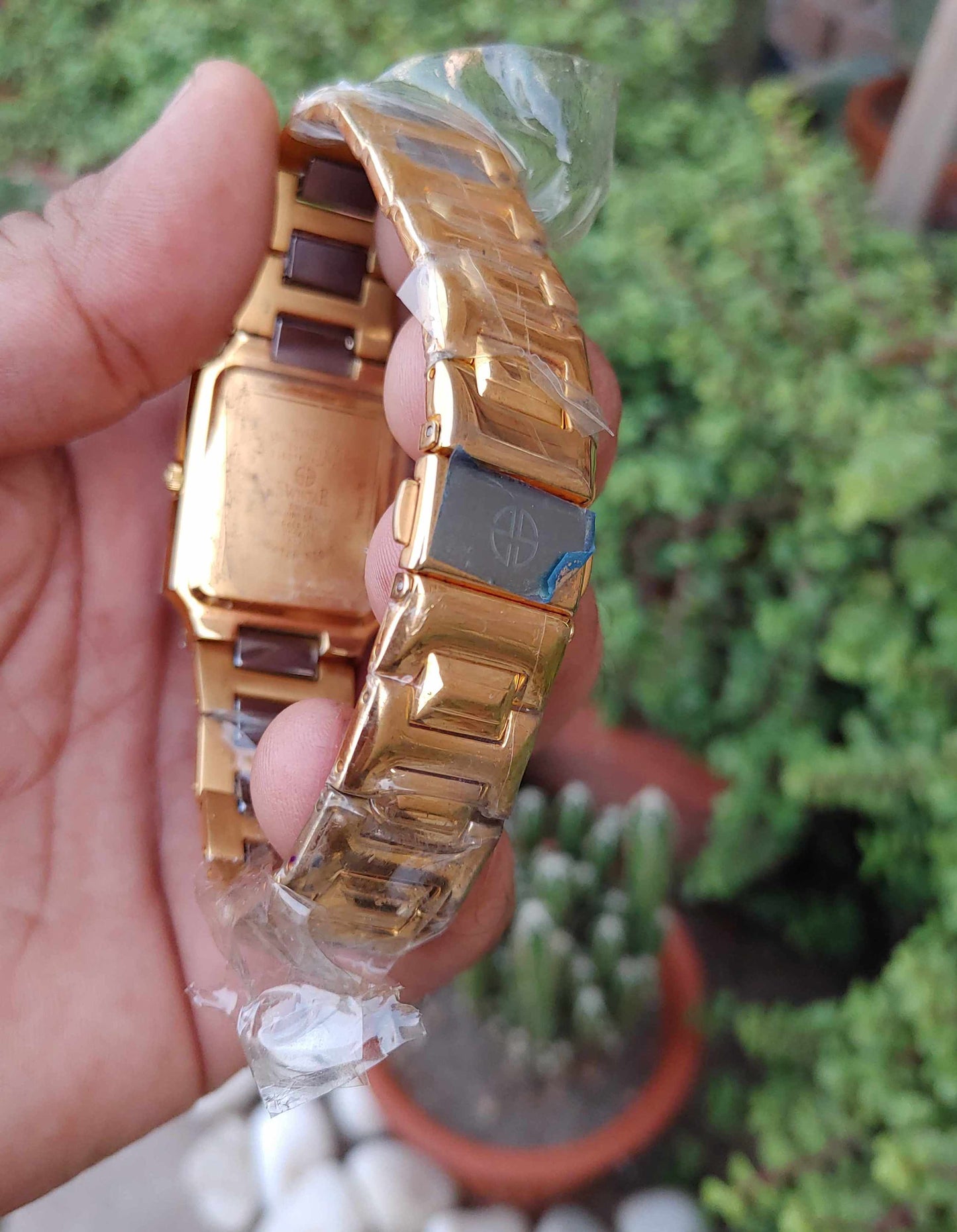 Swistar 23k Gold Plated Watch For Men Ceramic Two Tone
