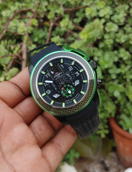 Nivada Swiss Premium Carbon Bazel Watch For Men