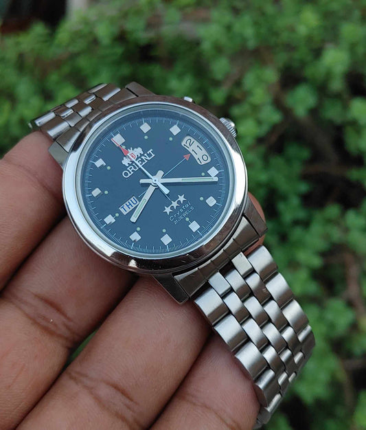 Orient Automatic Stainless Steel Vintage Watch For Men 39mm Dial