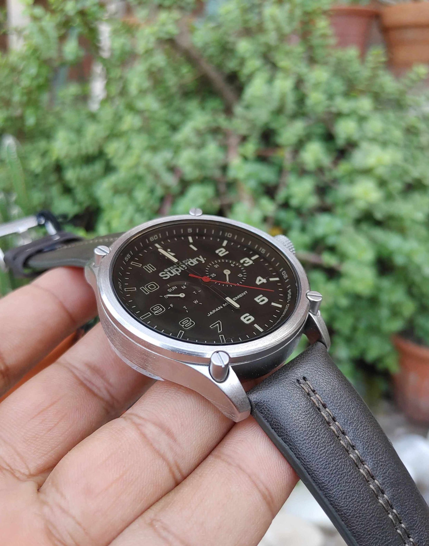 SuperDry Japan Wrist Watch For Men 42mm Dial Titanium Case