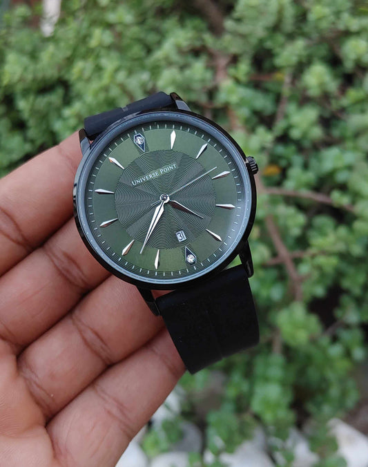 Universe Point Black Case 42mm Wrist Watch for Men