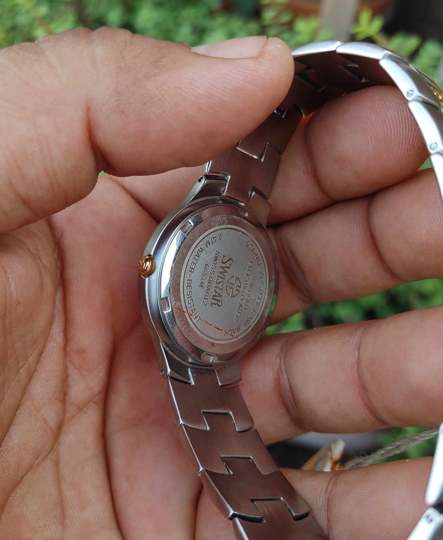 Swistar 18k Gold Plated Watch For men in Yellow Gold Dial