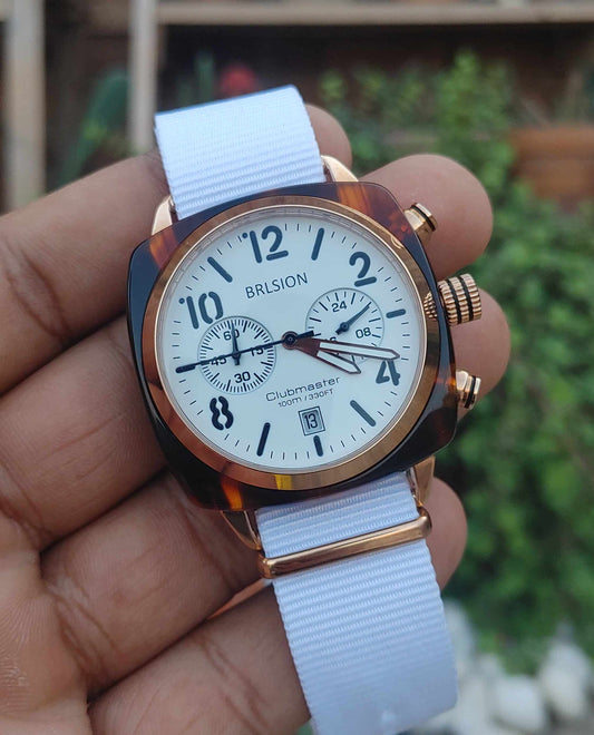 Brlsion Watch Nato Strap White Edition