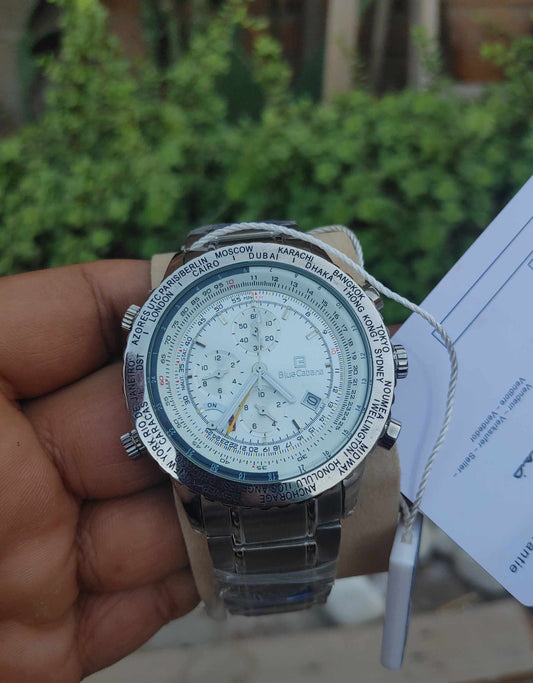 Blue Cabbana Chronograph GMT Watch For Men