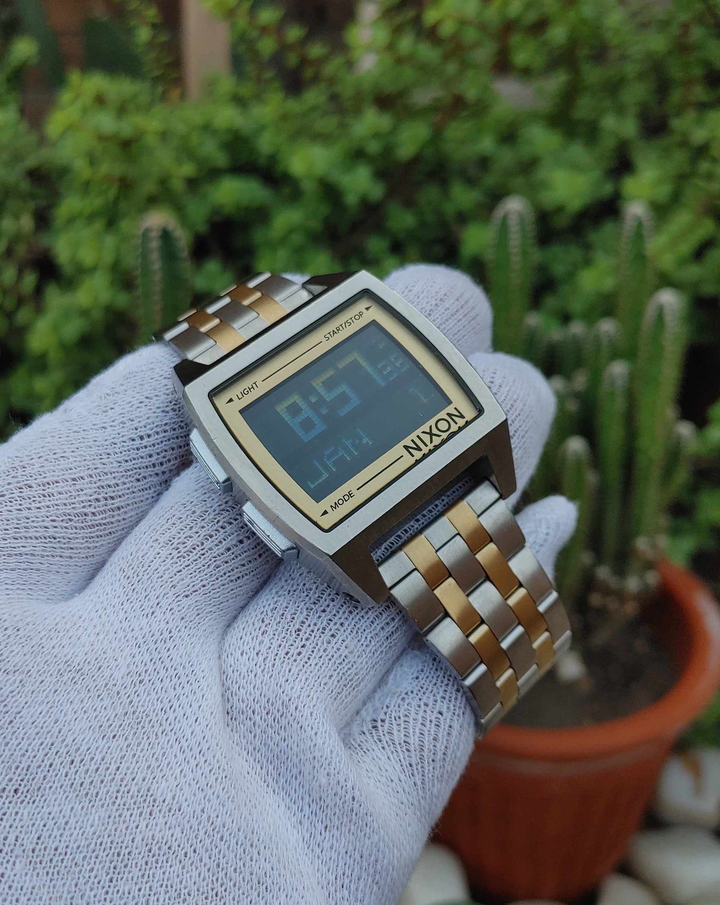 Nixon Two Tone Stainless-steel Digital Watch For Men