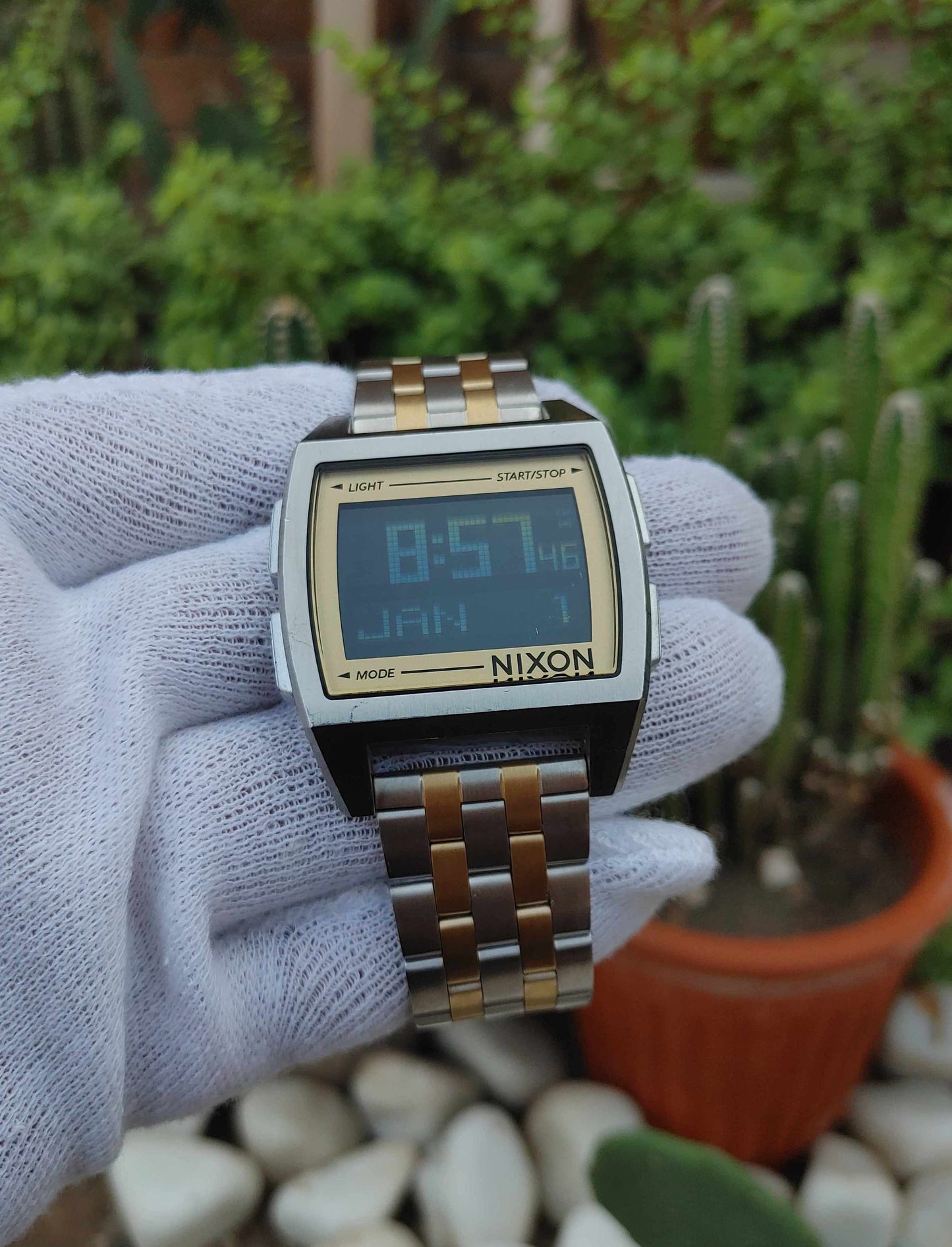 Nixon Two Tone Stainless-steel Digital Watch For Men