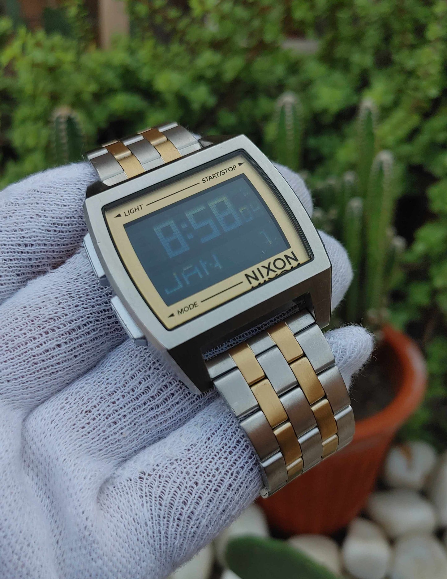 Nixon Two Tone Stainless-steel Digital Watch For Men