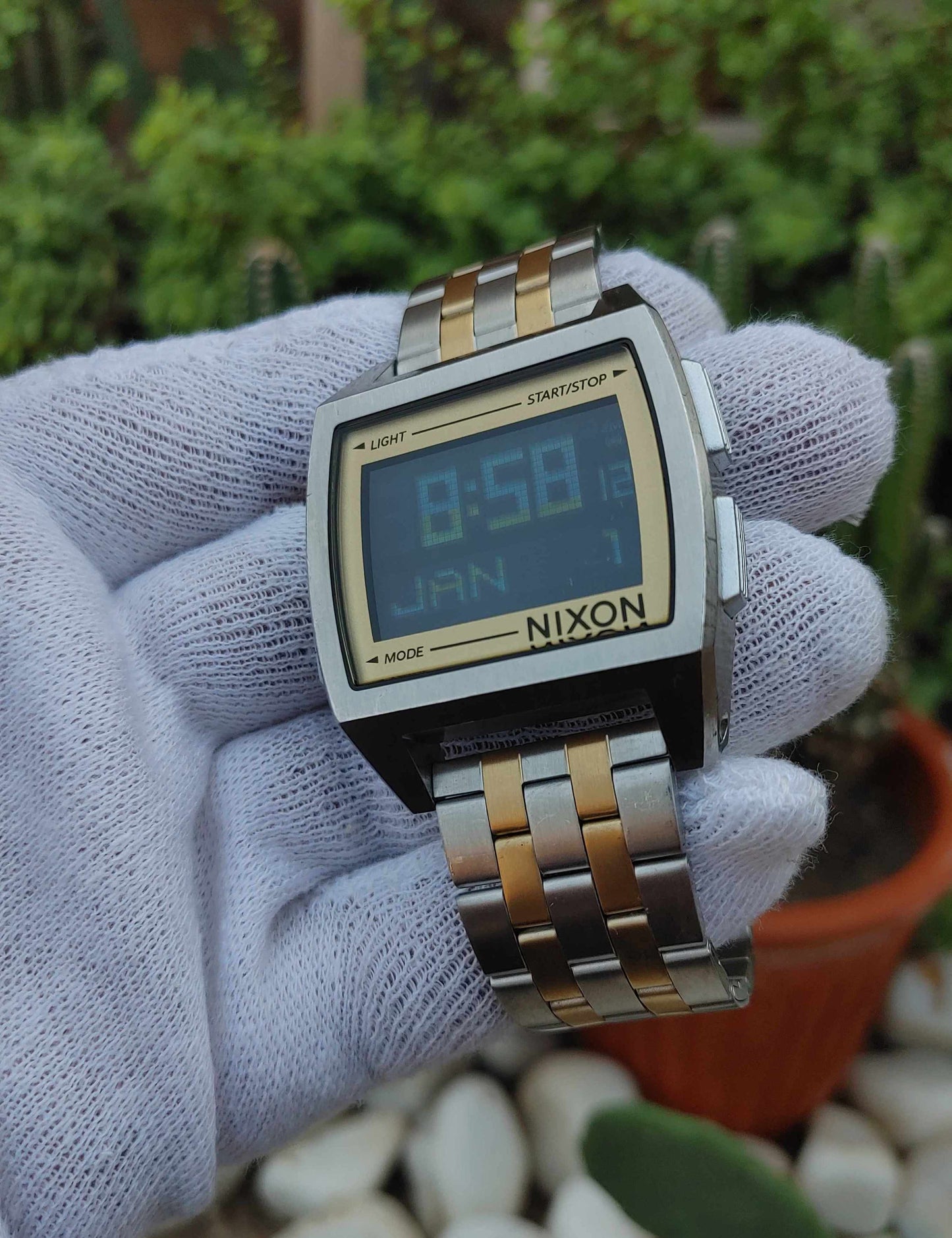 Nixon Two Tone Stainless-steel Digital Watch For Men