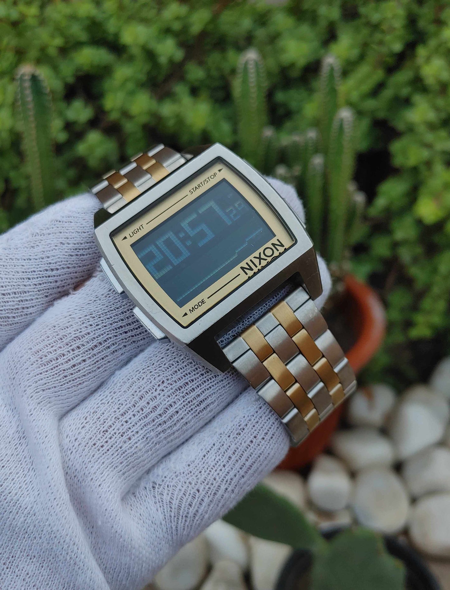 Nixon Two Tone Stainless-steel Digital Watch For Men