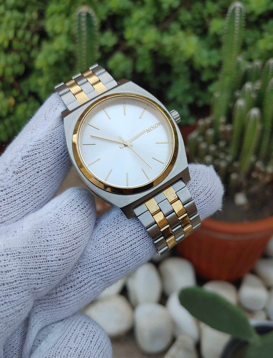 Nixon Two Tone Wrist Watch For Men