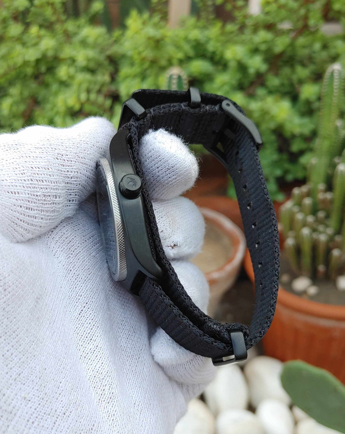 Adidas Black Sports Watch with Nato Strap For Men