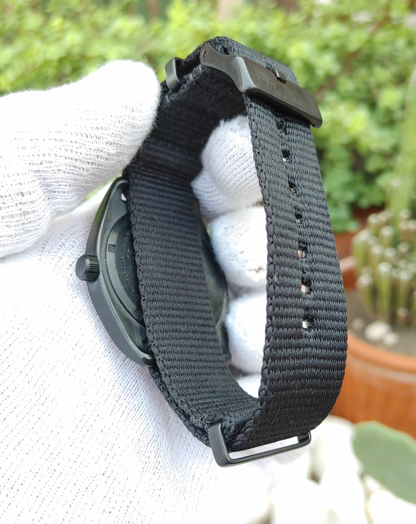 Adidas Black Sports Watch with Nato Strap For Men