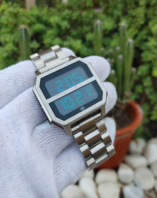 Adidas Digital Stainless Steel Wrist Watch For Men Multifunctional