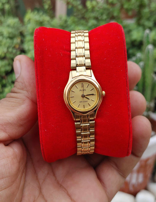 Alba Vintage Gold Colour Watch For Women