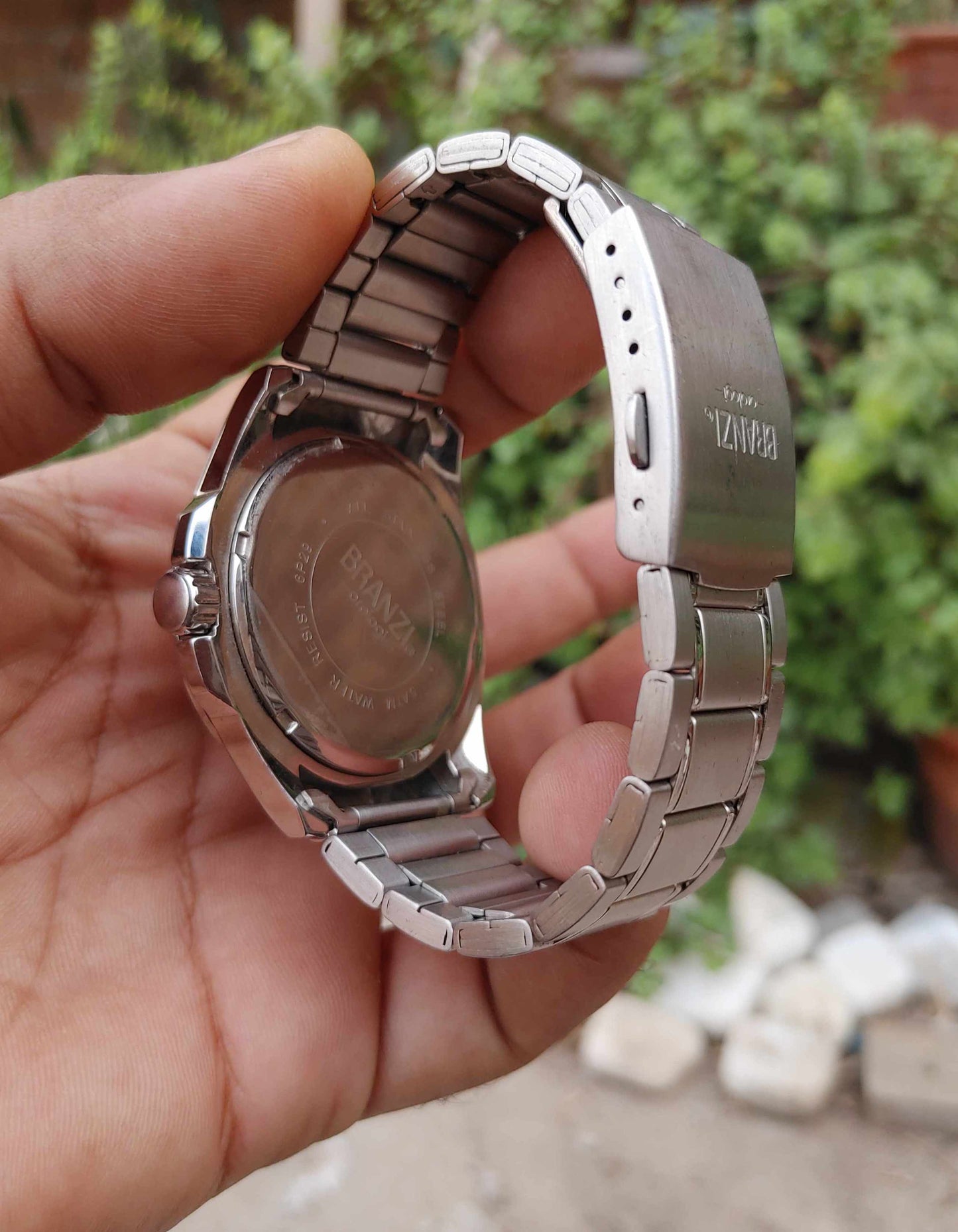 Branzi Chornograph Wrist Watch For Men Stainless Steel 42mm Dial Size