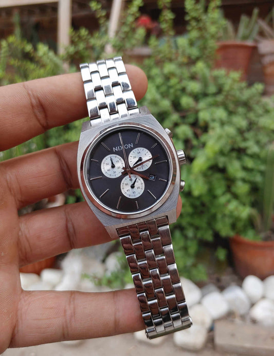 Nixon Chornograph Japan Movement 41mm Stainless-steel Wrist Watch For Men