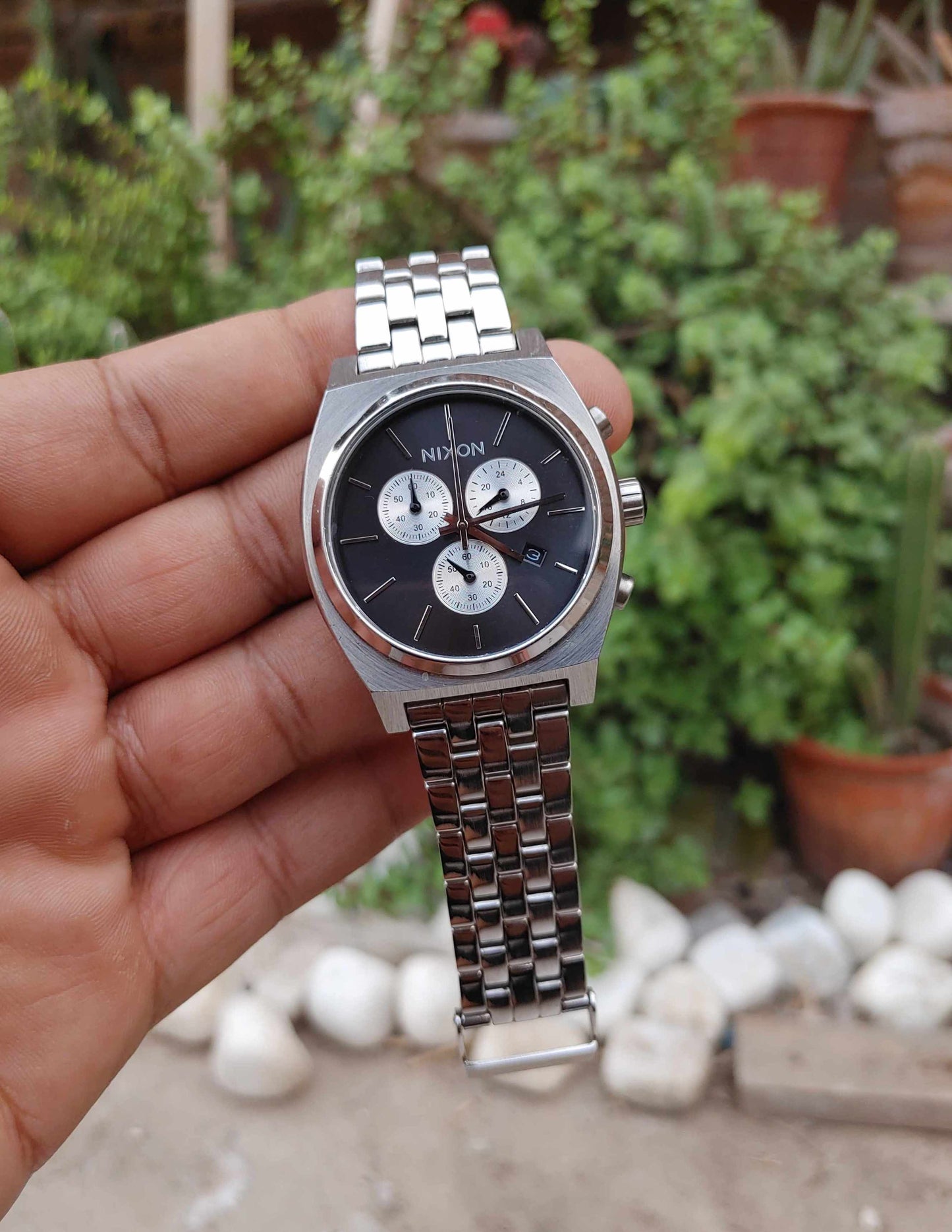 Nixon Chornograph Japan Movement 41mm Stainless-steel Wrist Watch For Men