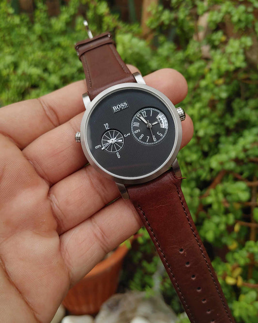 Hugo Boss Dual Time Wrist Watch For Men