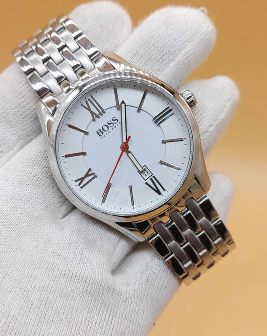 Hugo Boss Stainless Steel Wrist Watch For Men 42mm Case Diameter Butterfly Lock