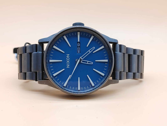 Nixon Blue Dial Stainless-steel 100% Authentic Wrist Watch For Men