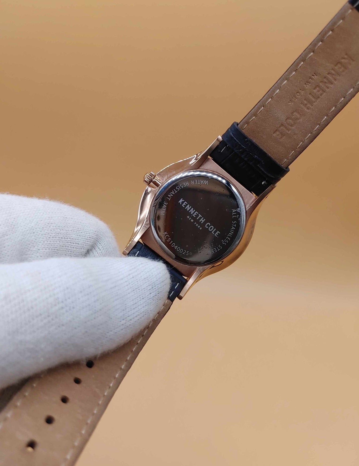 Kenneth Cole Watch Blue Leather Strap For Men in Date Graph Option