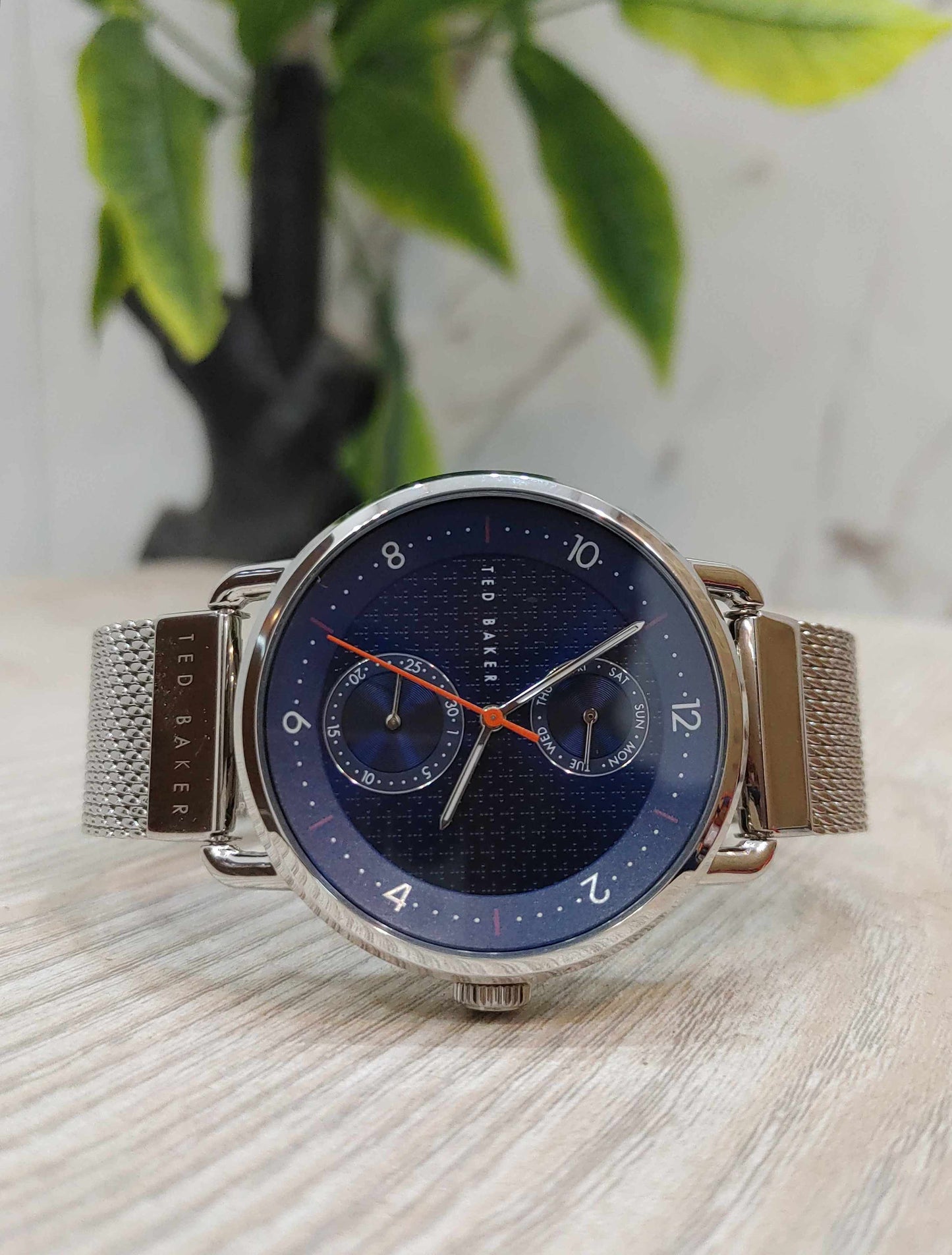 Tedd Baker Blue Dial Chornograph Watch For Men 41mm Case Diameter Watch Solid Stainless-steel