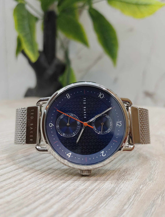 Tedd Baker Blue Dial Chornograph Watch For Men 41mm Case Diameter Watch Solid Stainless-steel