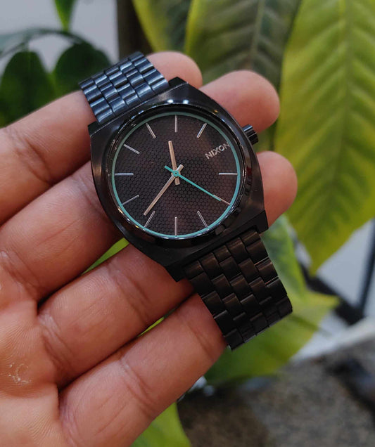 Nixon Black Tiffany Dial Watch For Men