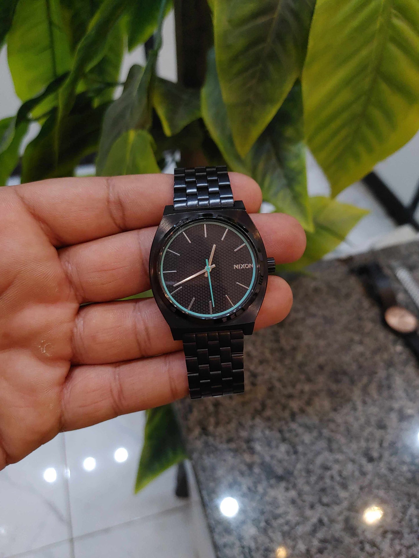 Nixon Black Tiffany Dial Watch For Men
