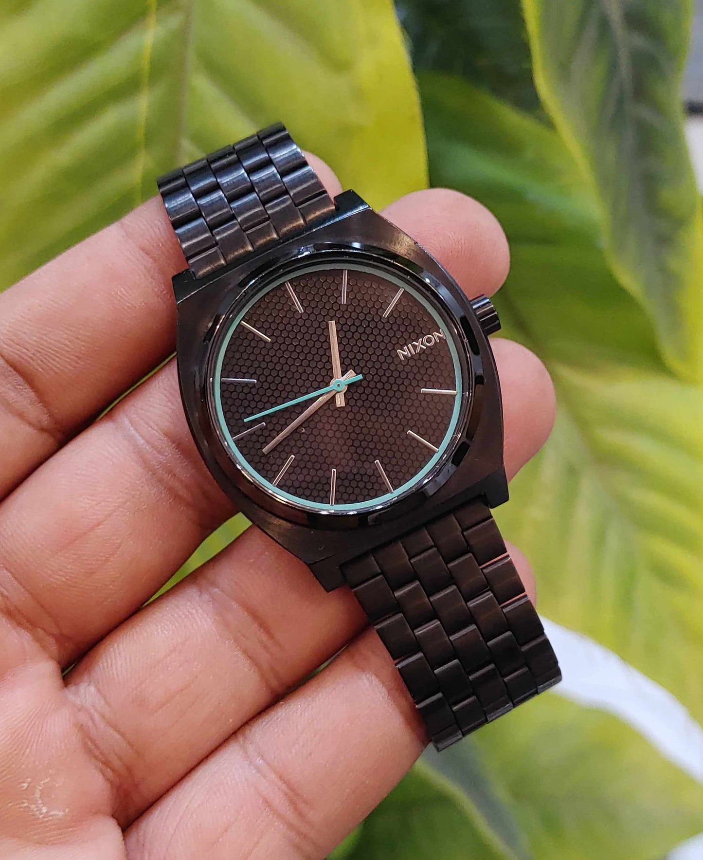Nixon Black Tiffany Dial Watch For Men