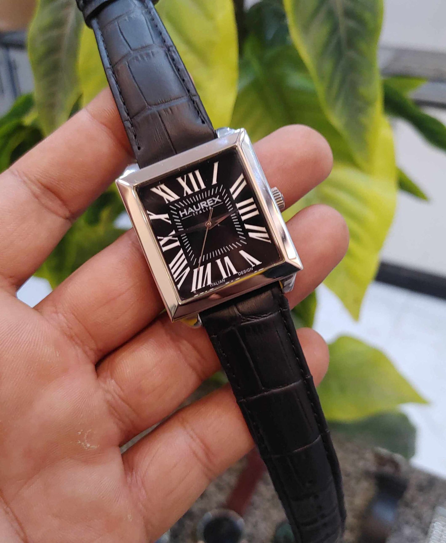 Haurex Square Dial Watch For Men Italy Design