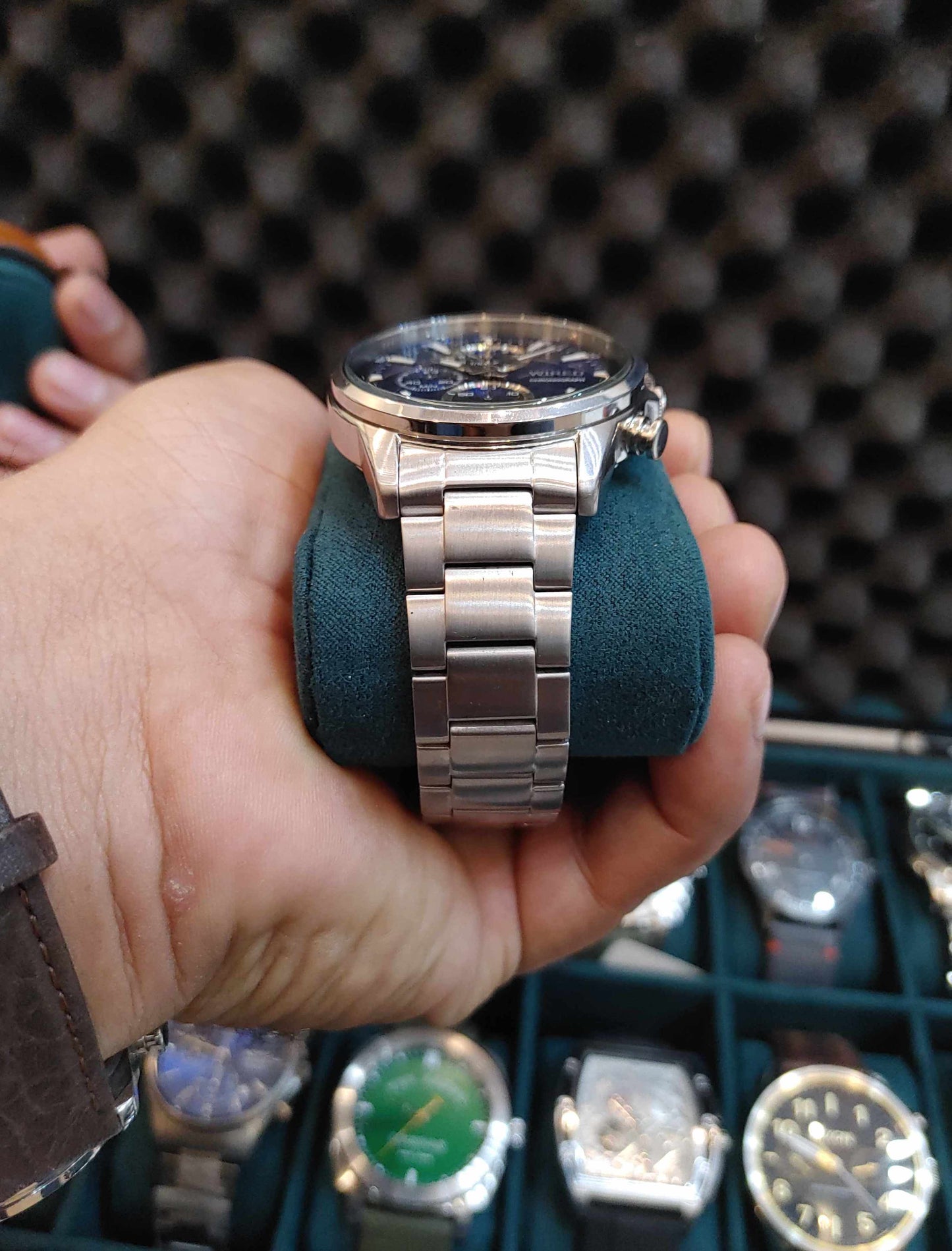 Wired Blue Dial Stainless-steel 41mm Chornograph Watch For Men