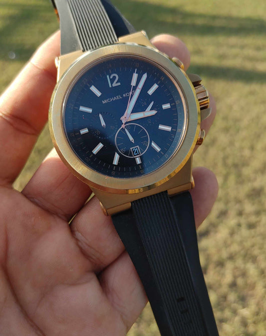 Mk Michael Kors Gold Dial 42mm Choronograph Wrist Watch For Men