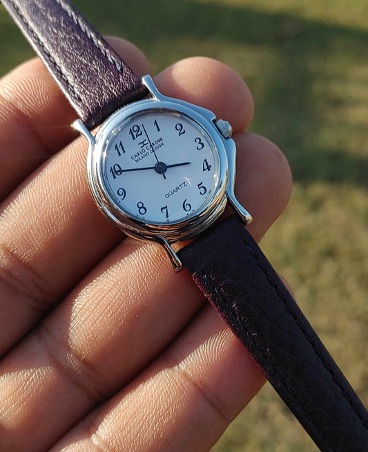 Carlo Cardini Leather Strap Watch For Women