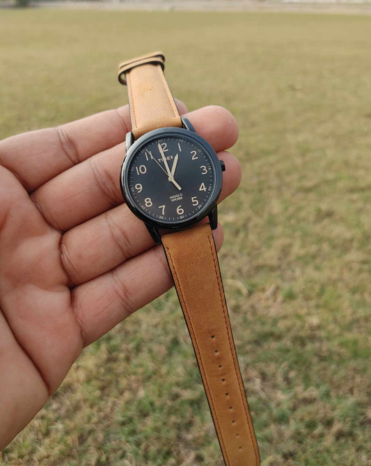 Timex Classic Indiglo Leather Strap Watch For Men 100% Authentic