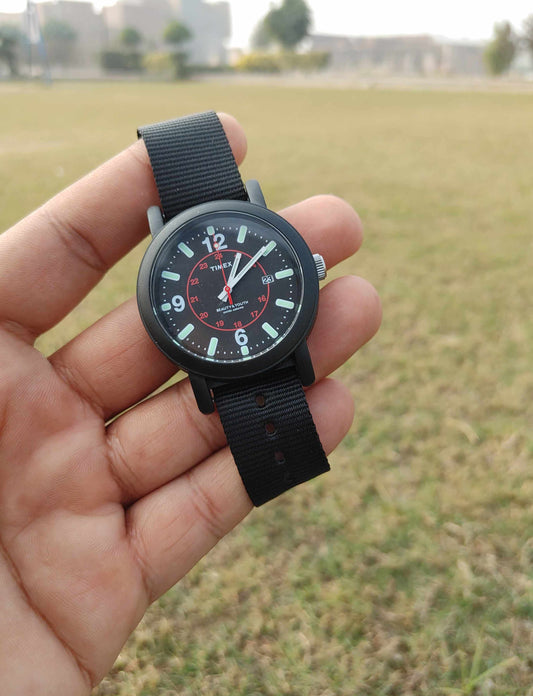 Timex Indiglo Black Nato Strap Light Weight Watch For Men