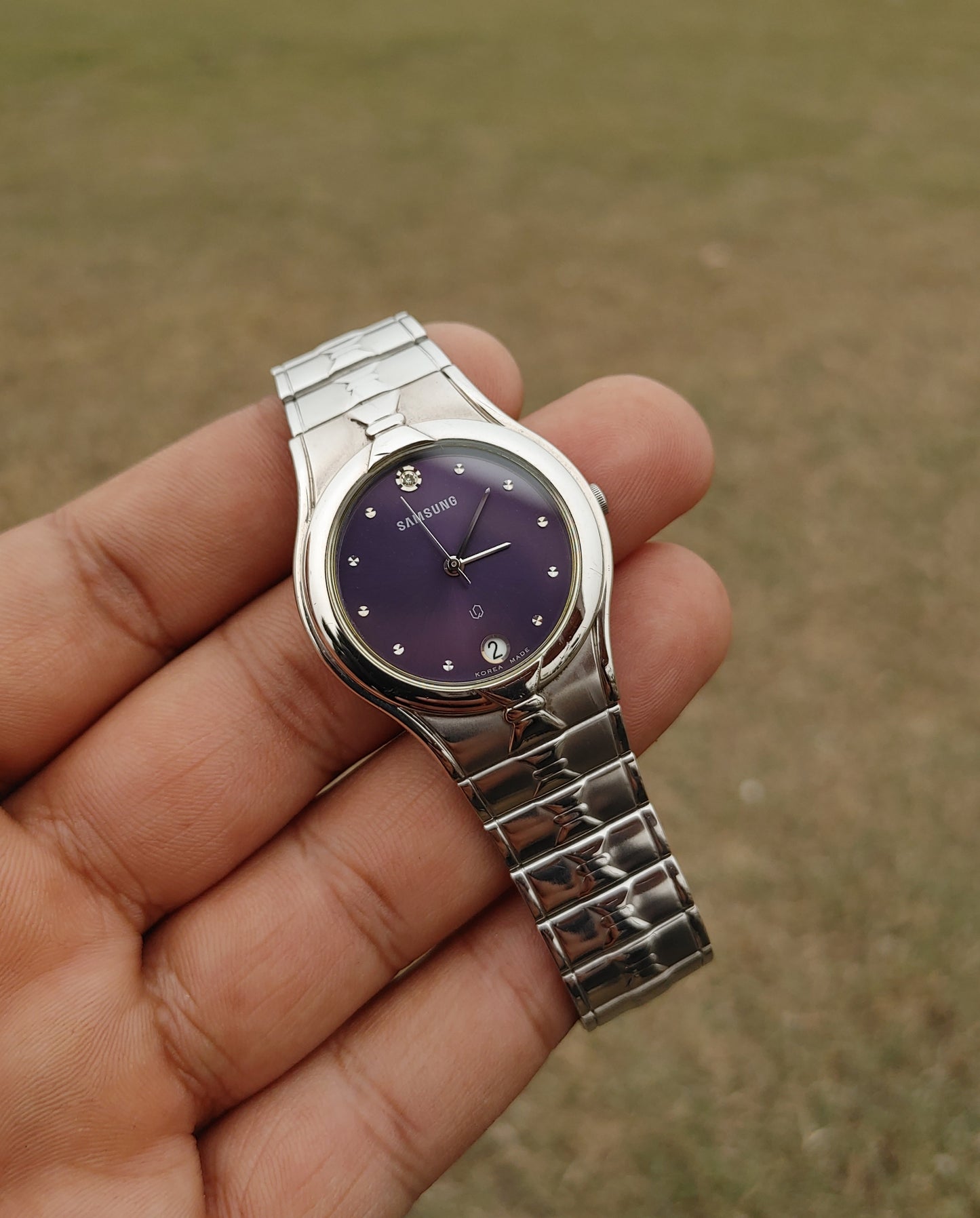 Samsung Watch Purple Dial 38mm Case Diameter Vintage Watch For Men