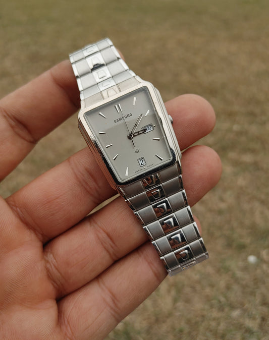 Samsung Stainless Steel 90s Classic Date Day Watch For Men