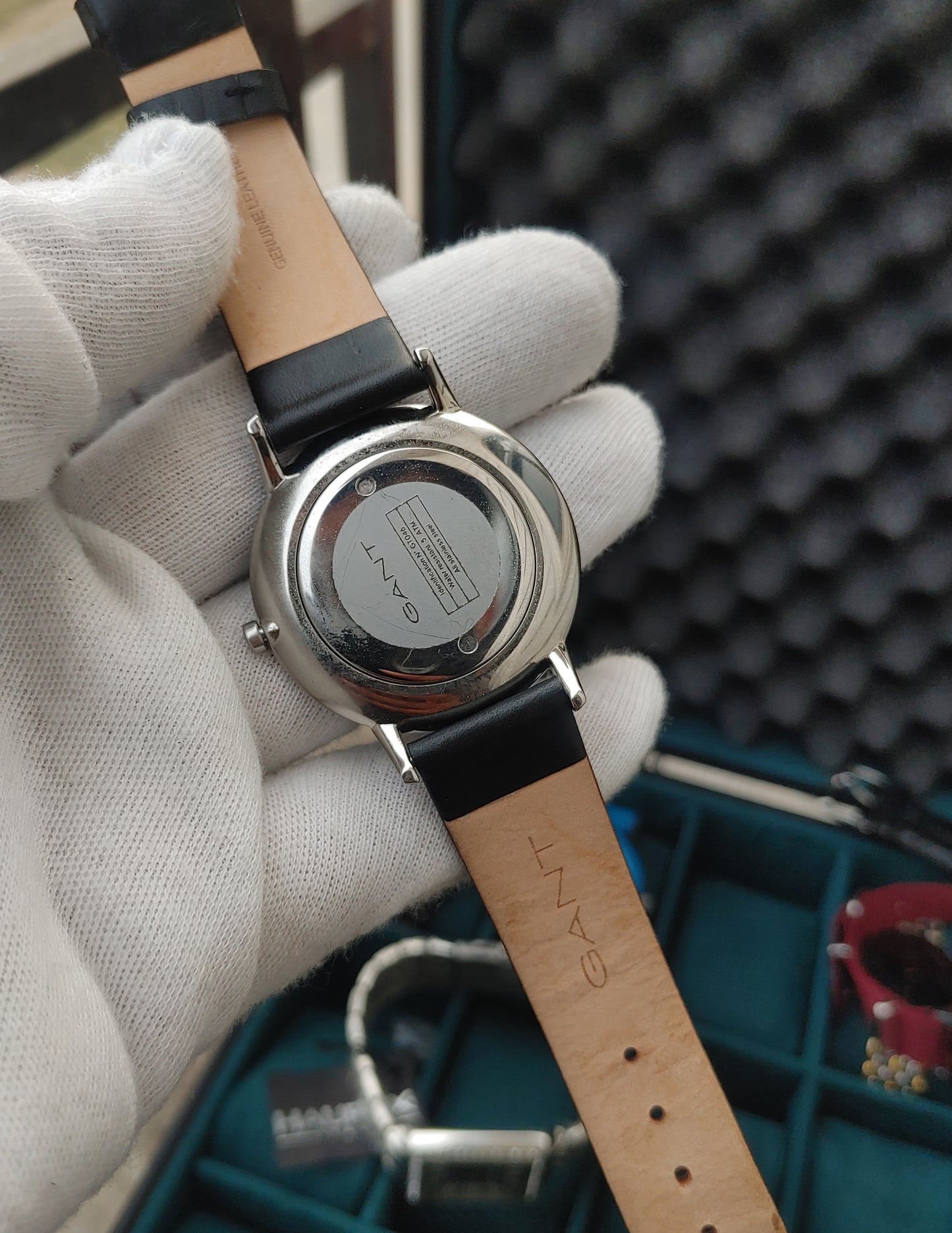 Gant Identification NGT046 Leather Strap Slim Watch For Men