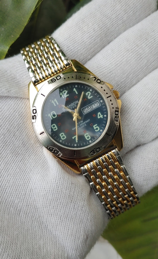 Swanson Two Tone 5y23-8A60 Watch For Men
