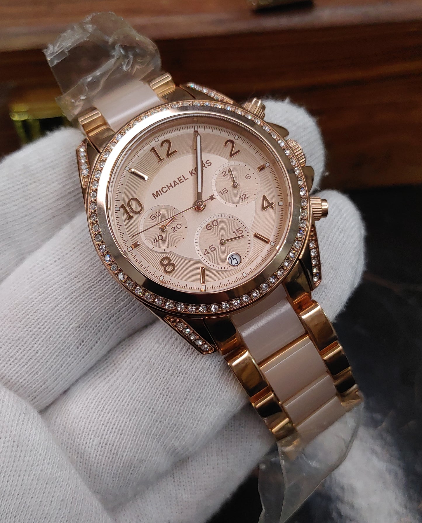 Michael Kors MK5943 Watch For Men Rose Gold Tone