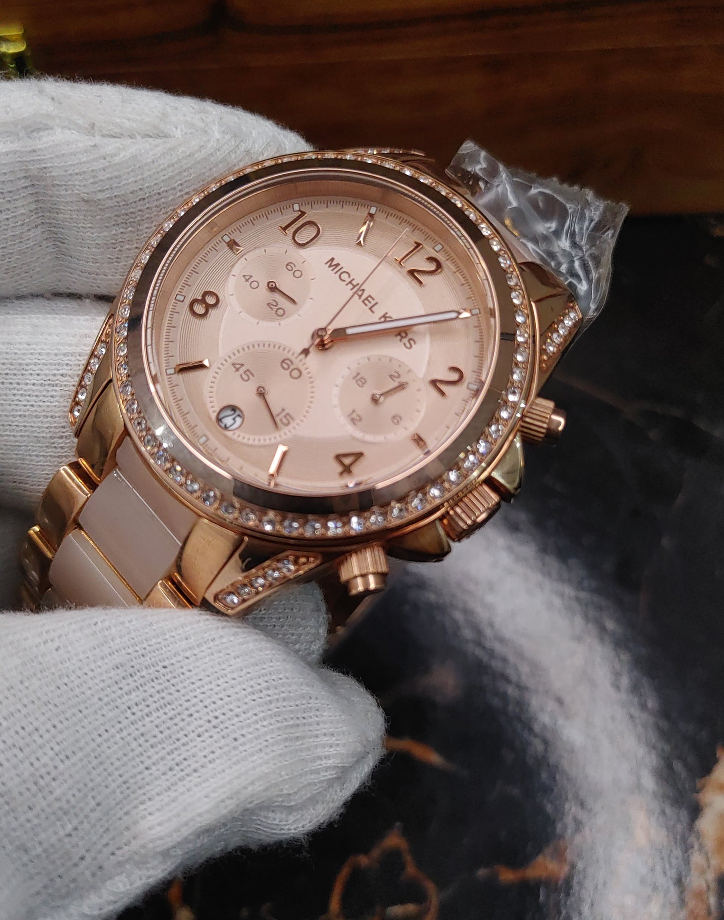 Michael Kors MK5943 Watch For Men Rose Gold Tone