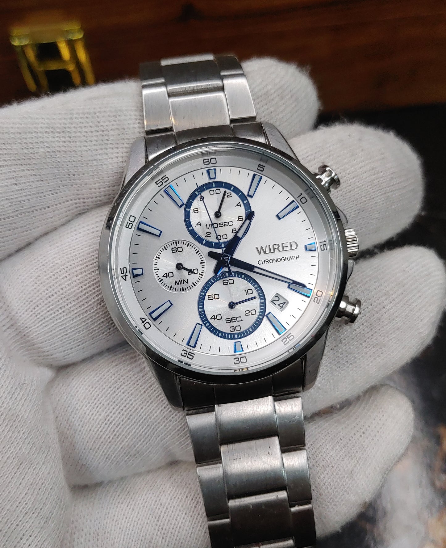 Wired VD57-KJD0 Chorongraph Watch For Men 42mm Case Diameter