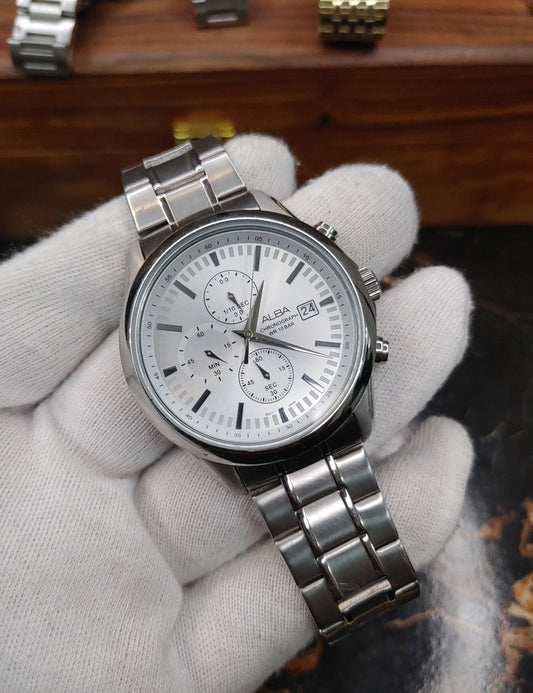 Alba By Seiko WR18 BAR Chronograph Watch For Men