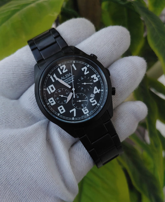 Alba VD53-KH00 Watch For Men Black Colour Chronograph