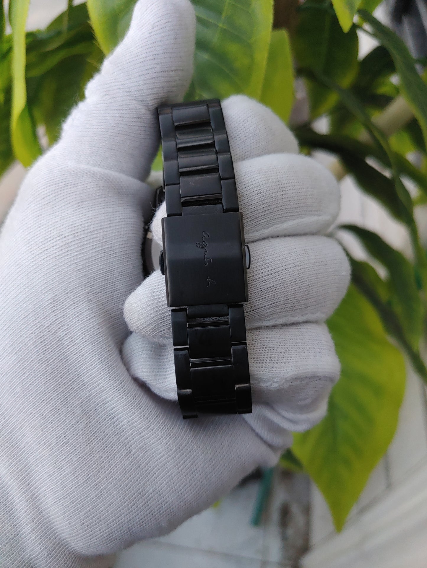 Agnis B Black VD57-KY30 Chrnograph Watch For Men