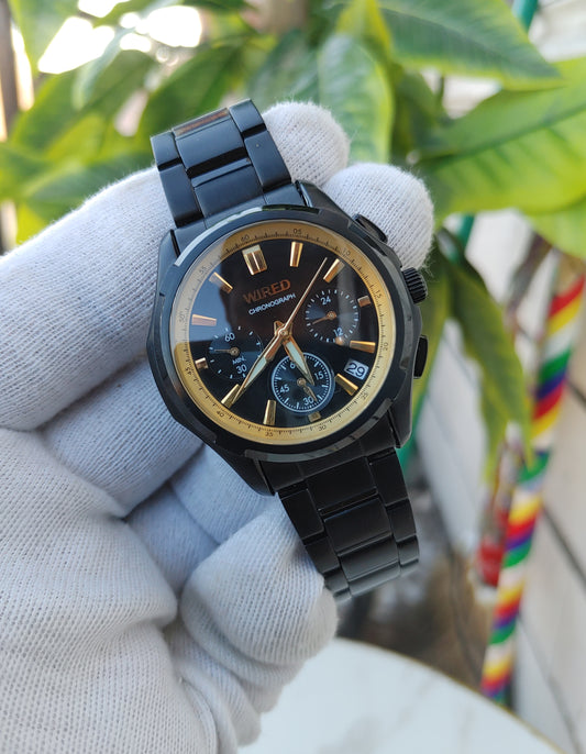 Wired VK63-K013 Black Colour Watch For Men
