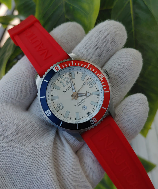 Nautica NASPBS160 Rubber Strap Watch